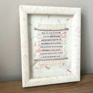 Inspirational Woven Framed Artwork by Rebecca Grace Jones 2004